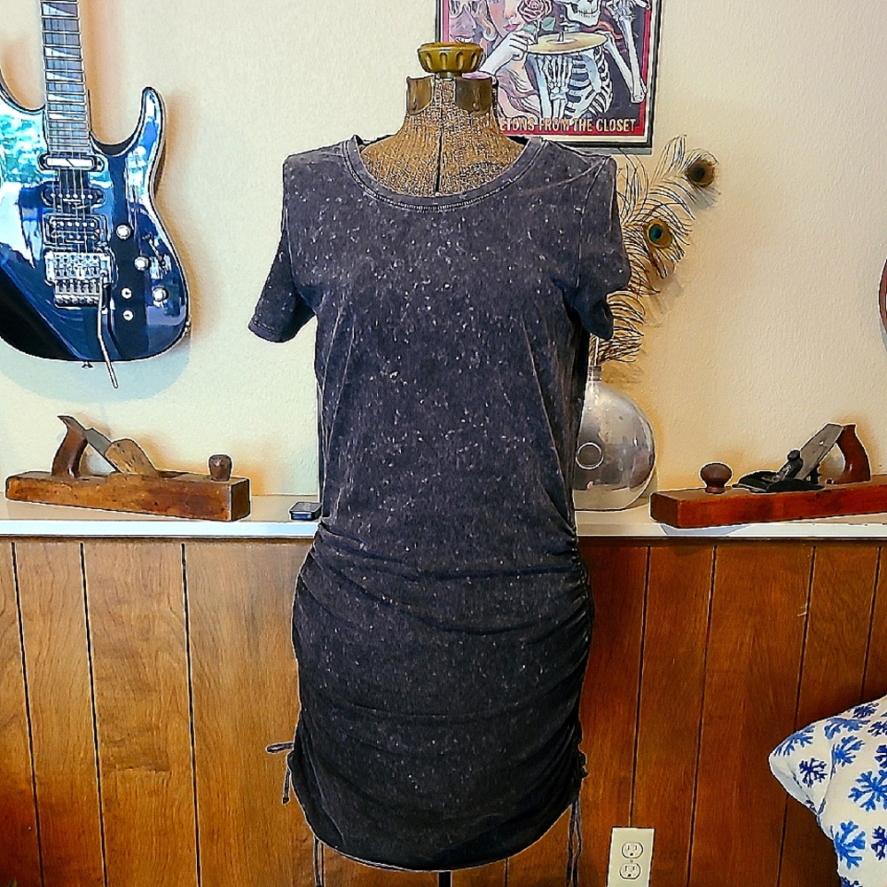 PINK Victoria's Secret Gray Ruched Sheath Mini Dress